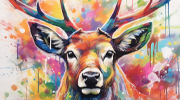 Colourful Painted Animals Splashback Design Collection