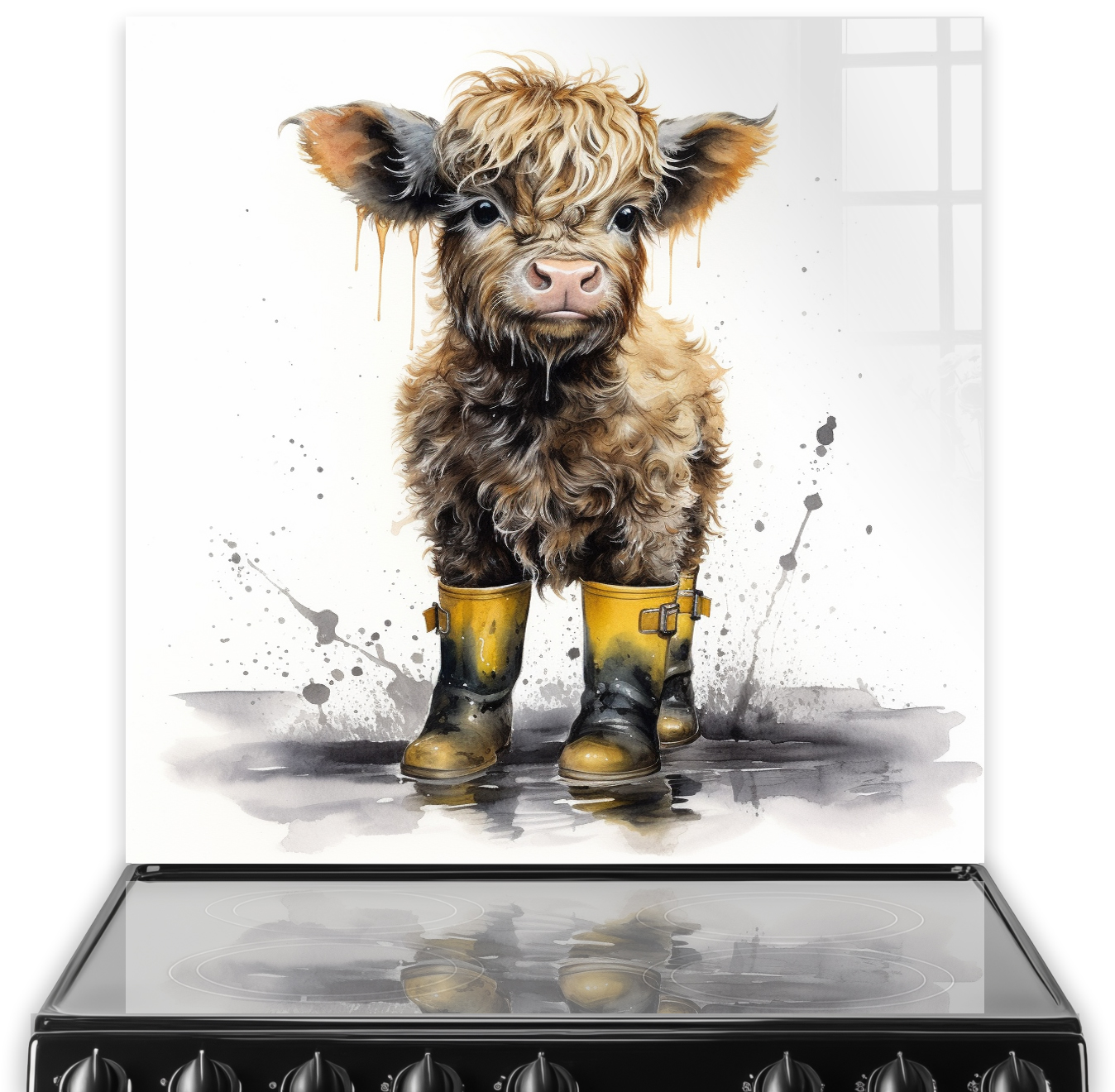 Elspeth The Highland Cow Printed Splashback
