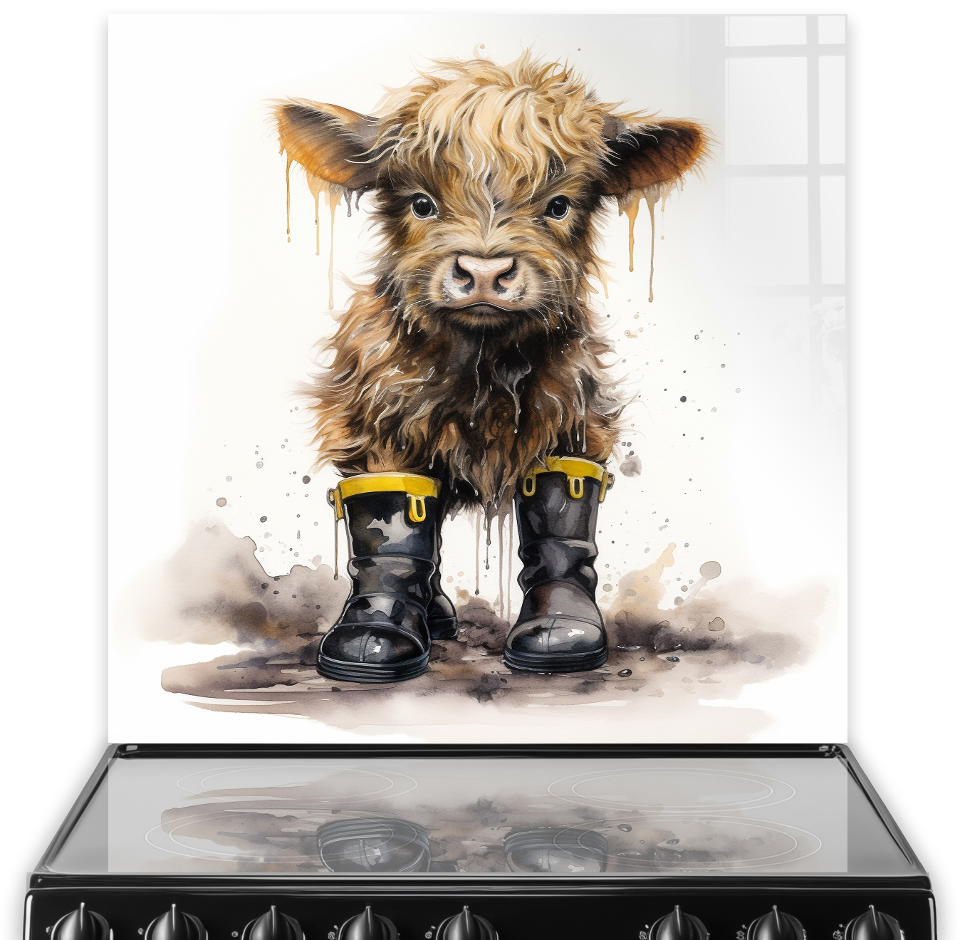 Murdoch the Highland Calf Printed Splashback