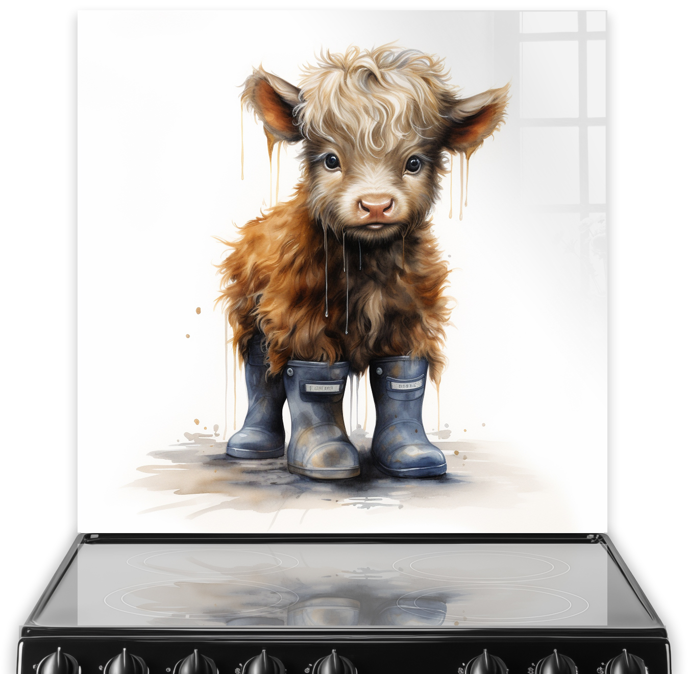 Sorley the Highland Calf Printed Splashback