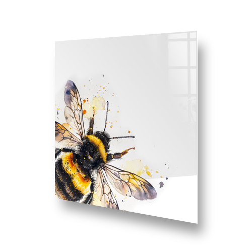 Artistic Bee Design on Kitchen Splashback Side View