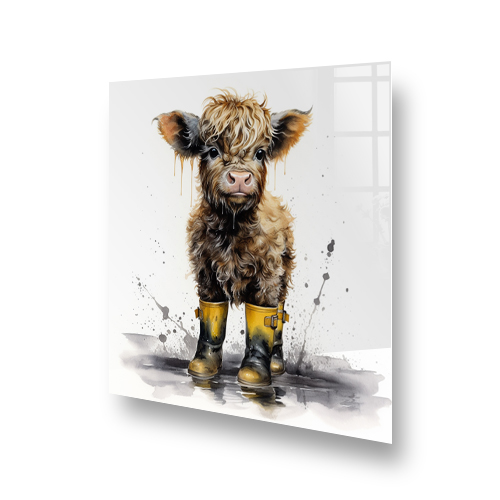 Elspeth The Highland Cow Printed Splashback Side View