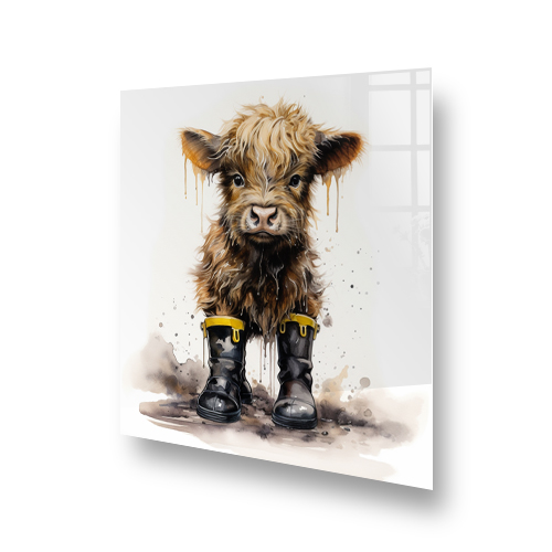 Murdoch the Highland Calf Printed Splashback Side View