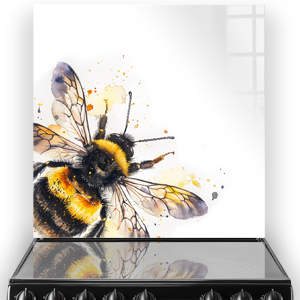 Artistic Bee Design on Kitchen Splashback