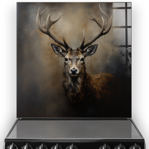 Xavier the Stag in the soft dawn light printed splashback thumbnail