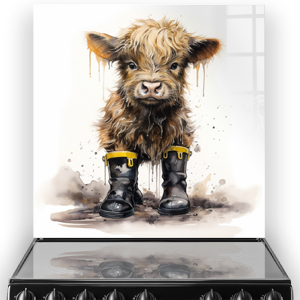 Murdoch the Highland Calf Printed Splashback