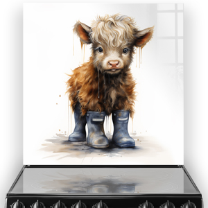 Sorley the Highland Calf Printed Splashback